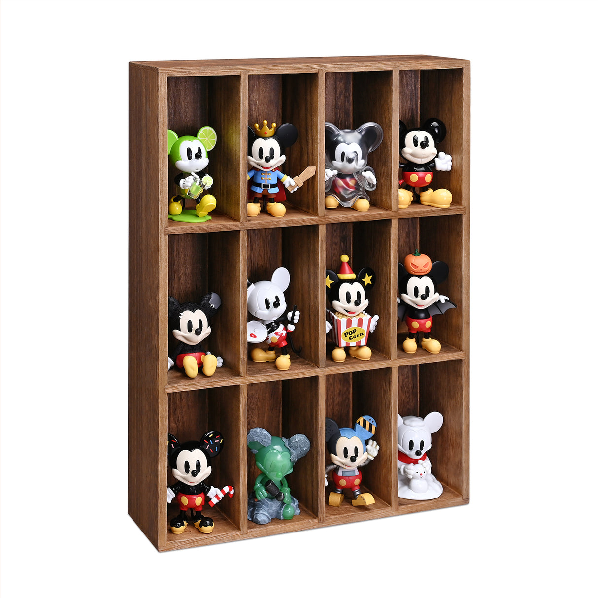 #HOM412S-BR Wall display shelves 12 Compartments