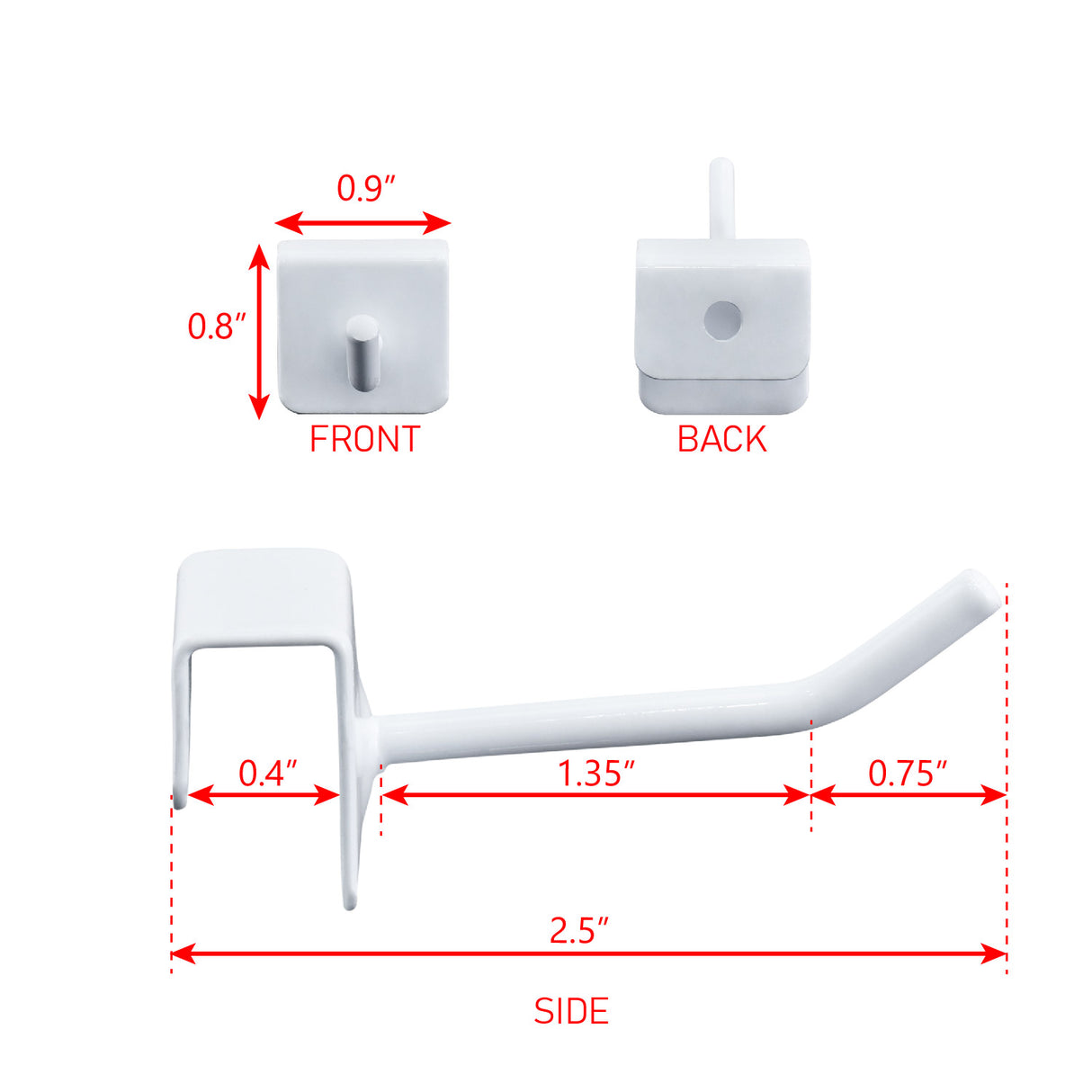 #HOOK-246 24 Pcs Small Metal Panel Hook Hanger