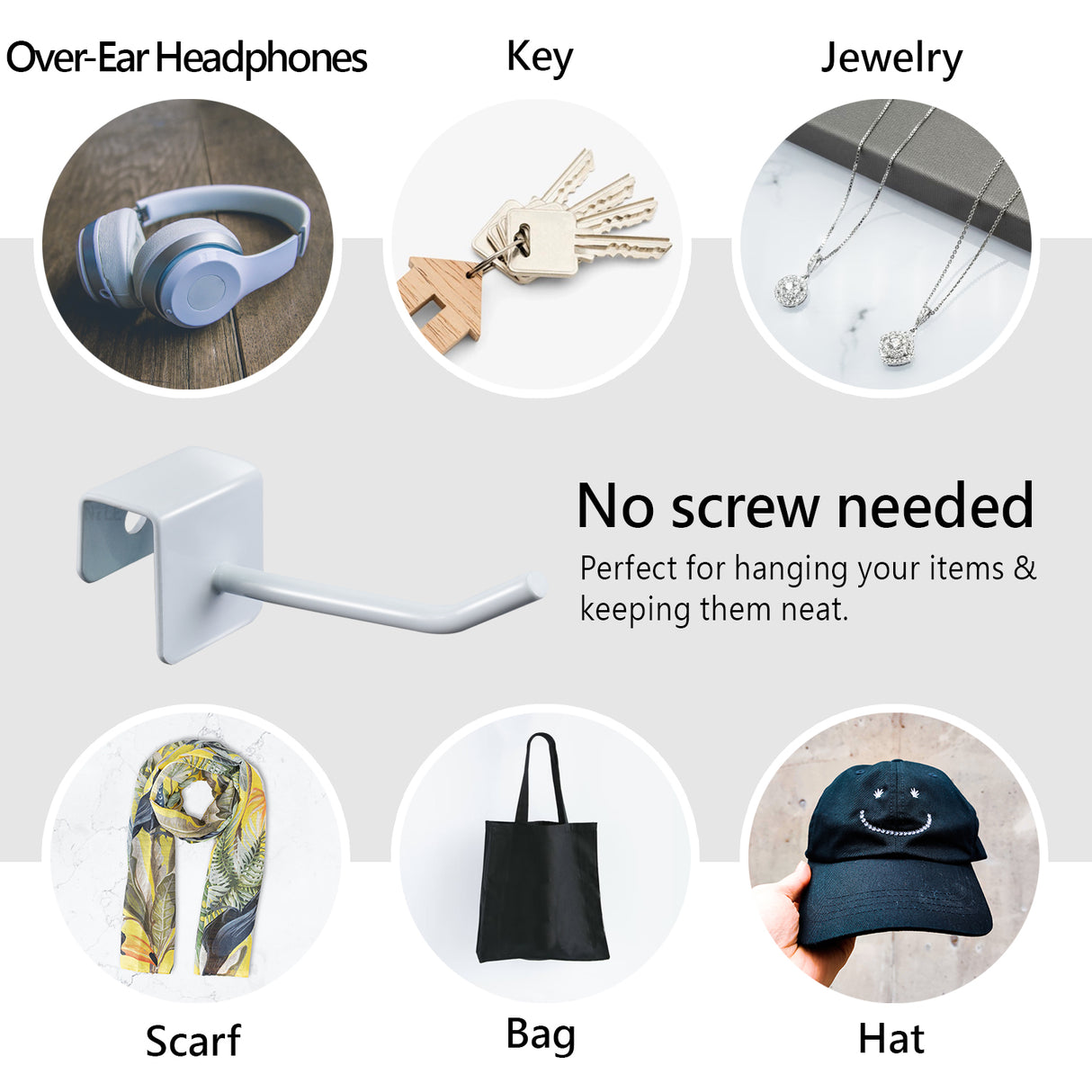 #HOOK-246 24 Pcs Small Metal Panel Hook Hanger