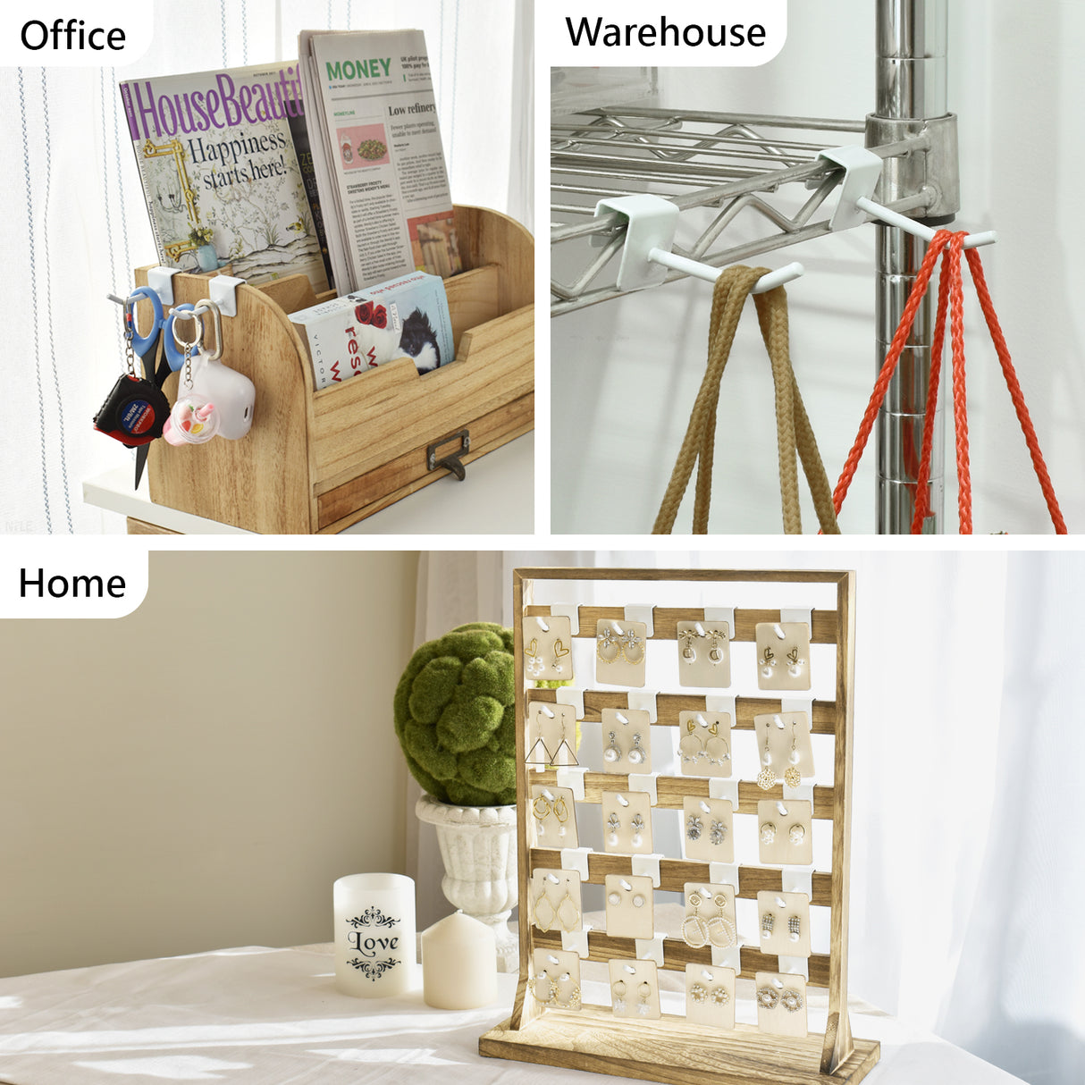 #HOOK-246 24 Pcs Small Metal Panel Hook Hanger