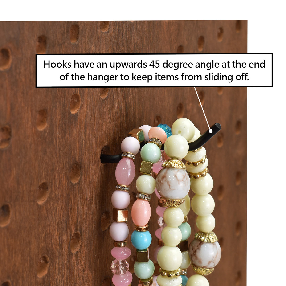 #HOOK-247 24 Pcs Small Metal Black Pegboard Hooks Hanger 2.6 Inch for Hanging Jewelry, Scarf, hat, Key, and mask