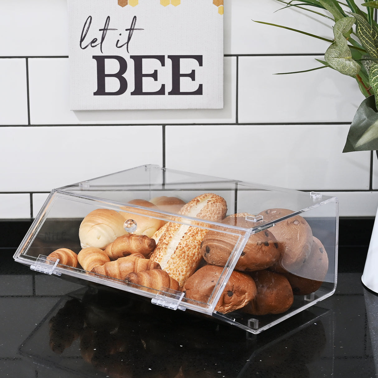 #HW6310 Acrylic Stackable Bakery Display Case Home Organizer