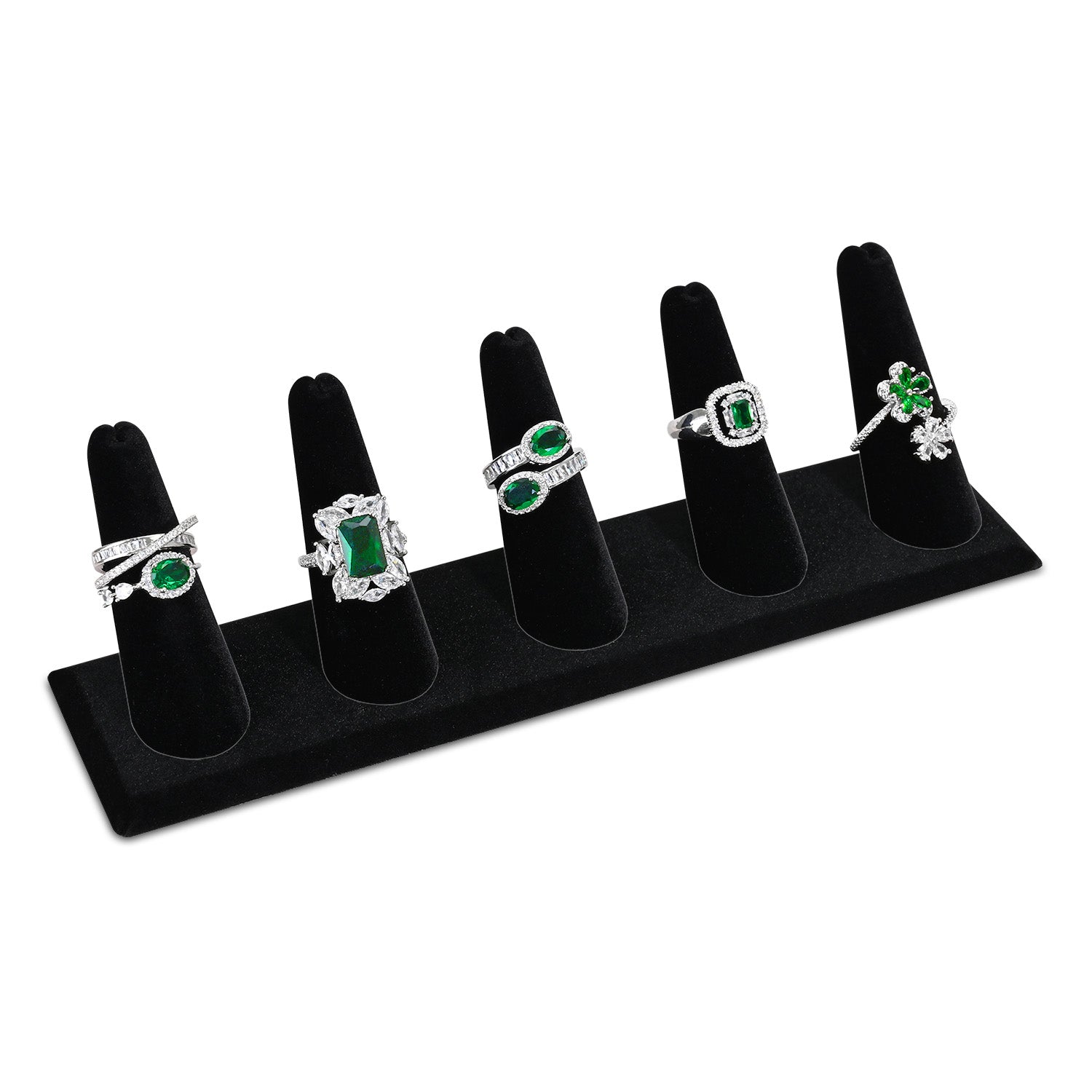 Jewelry Display Set, Necklace Display, Bracelet Earring Organizer, Ring Holder, Premium Black Velvet