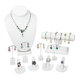10 Pcs Jewelry Display Set, Necklace Display Bust, Bracelet Stand Earring Organizer Ring Holder