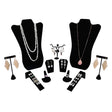 Versatile Black Velvet Jewelry Display Set