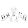 7 Pcs Jewelry Display Set,  Premium White Faux Leather