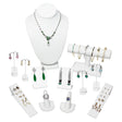 12 Pcs Jewelry Display Set, Premium White Faux Leather