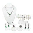 6 Pcs Jewelry Display Set, Premium White Faux Leather