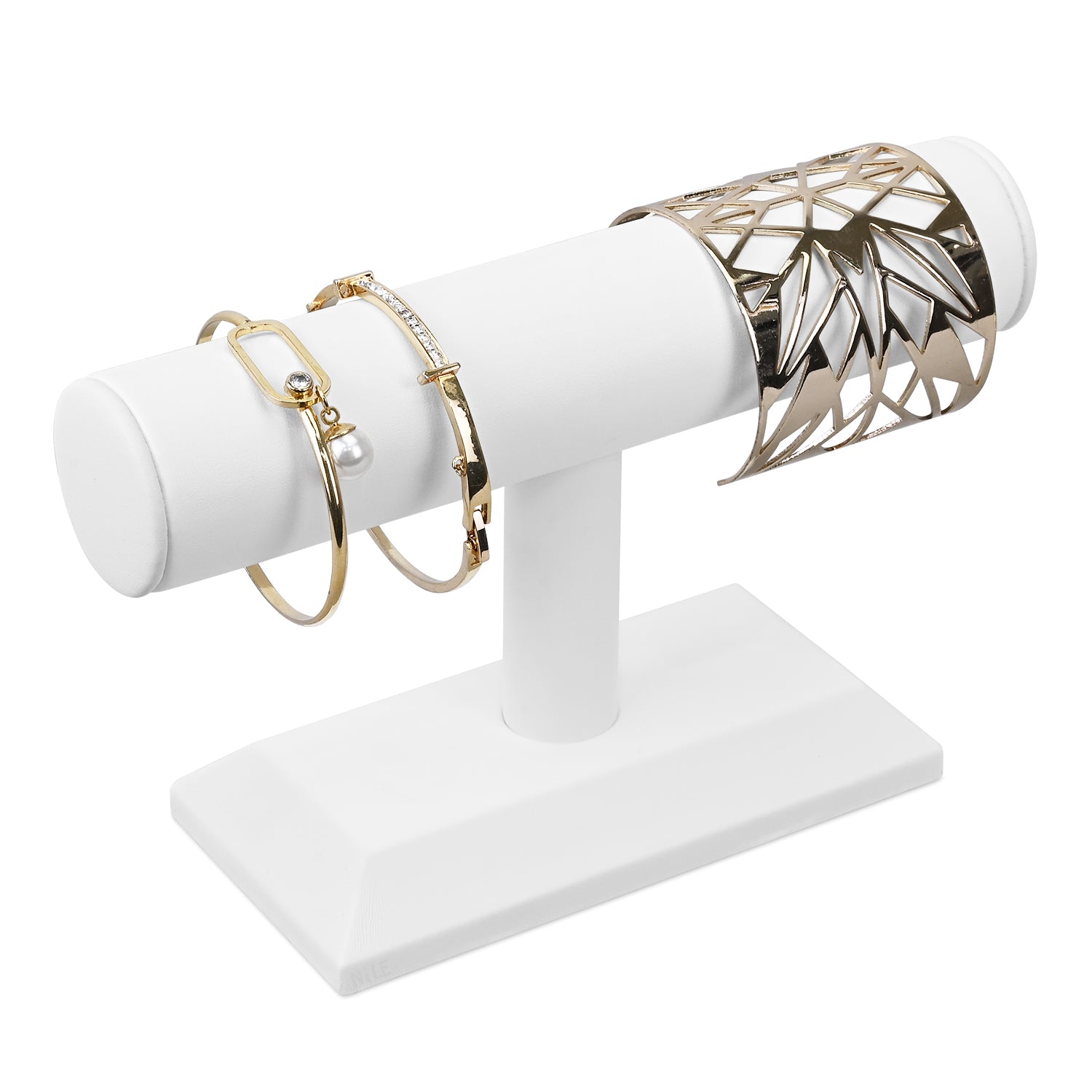 6 Pcs Jewelry Display Set, Premium White Faux Leather