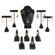 Versatile Premium Black Faux Leather Jewelry Display Set