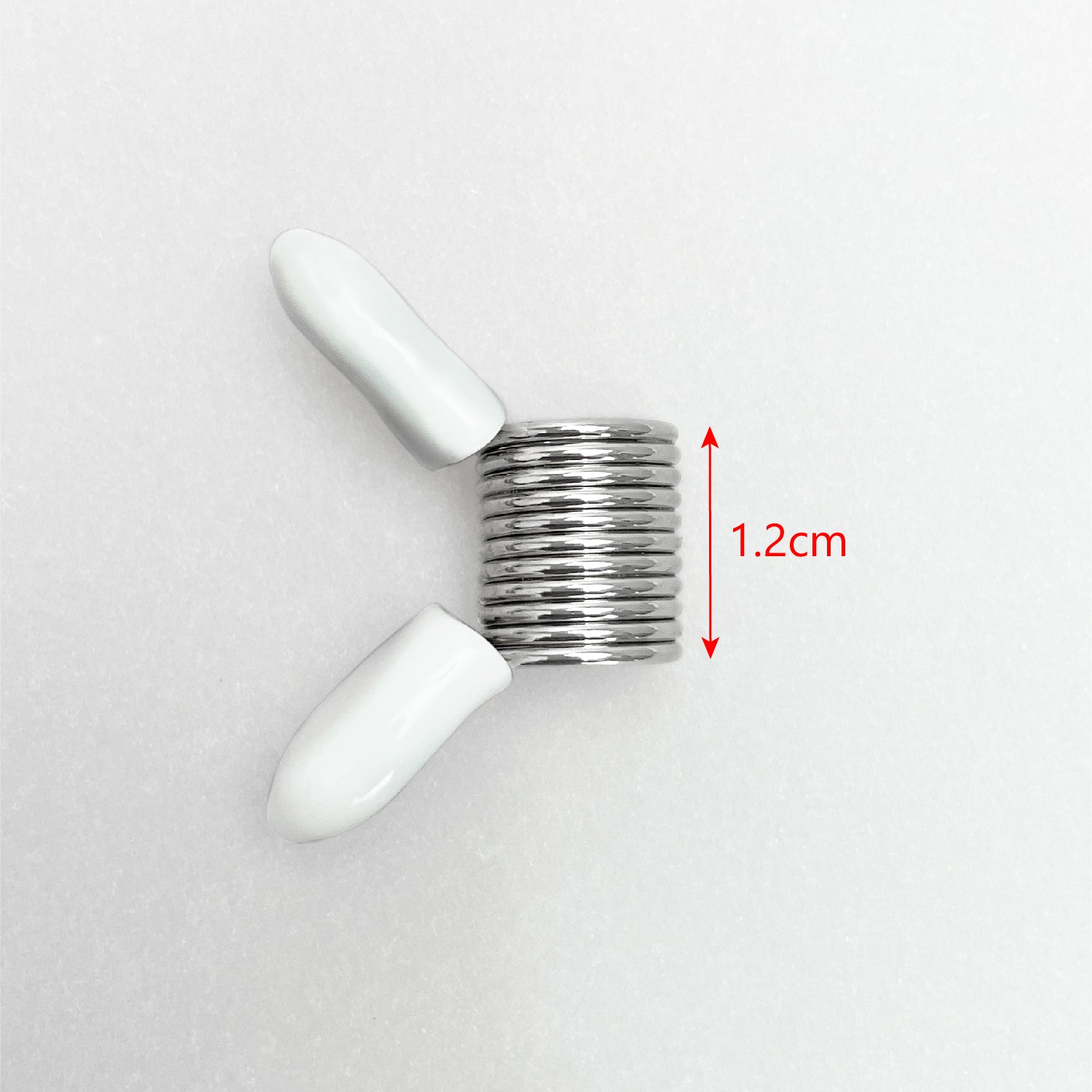 8pcs 0.47inch Stainless Steel Bead Stoppers With White Handle