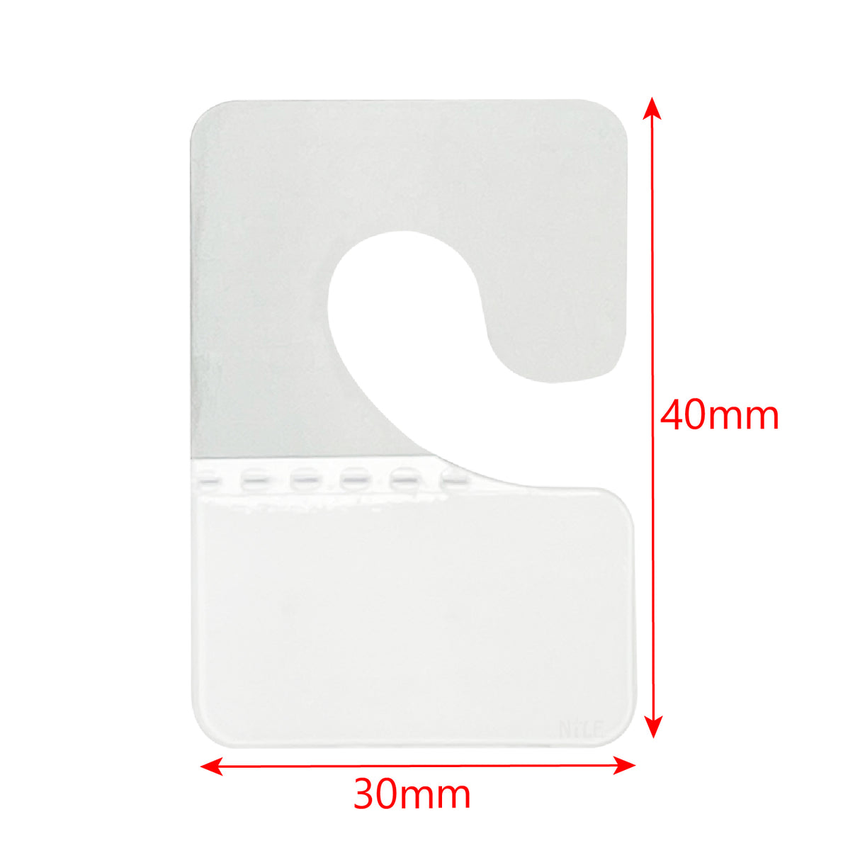 100 pieces of self-adhesive hang tabs/hooks in J-Hook folding style, colored in white