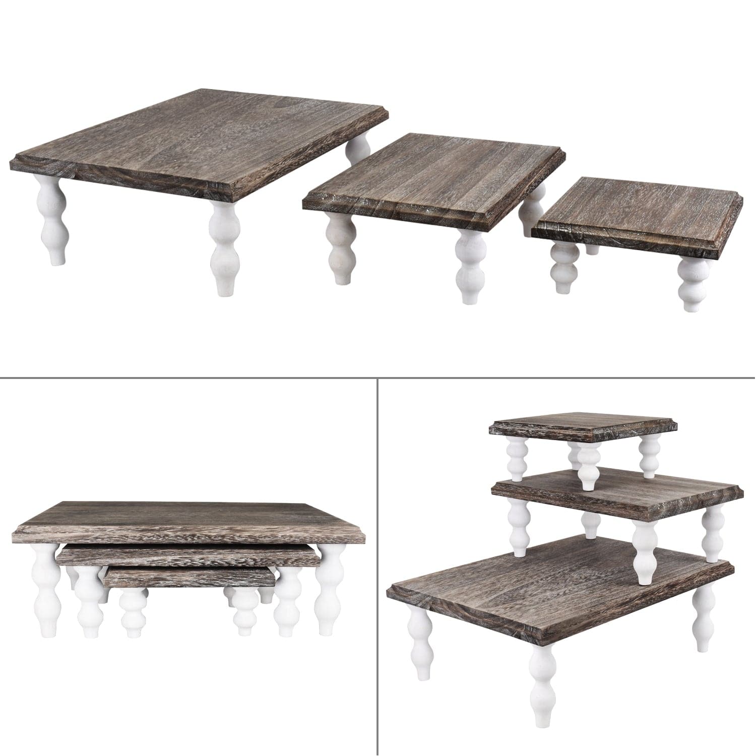 #WD3202CF 3 Pcs Set Wooden Display Riser