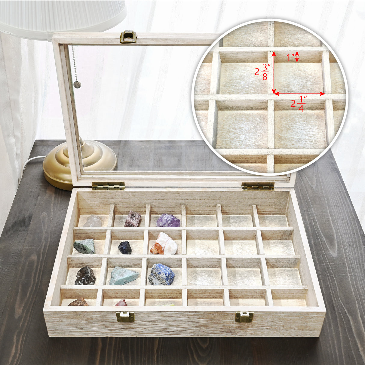 #WD423 Tempered Glass Jewelry Display Box Organizer, Two-Layer Jewelry Display Case for Necklaces, Earrings, Bracelets, Rings - Elegant Jewelry Storage Solution