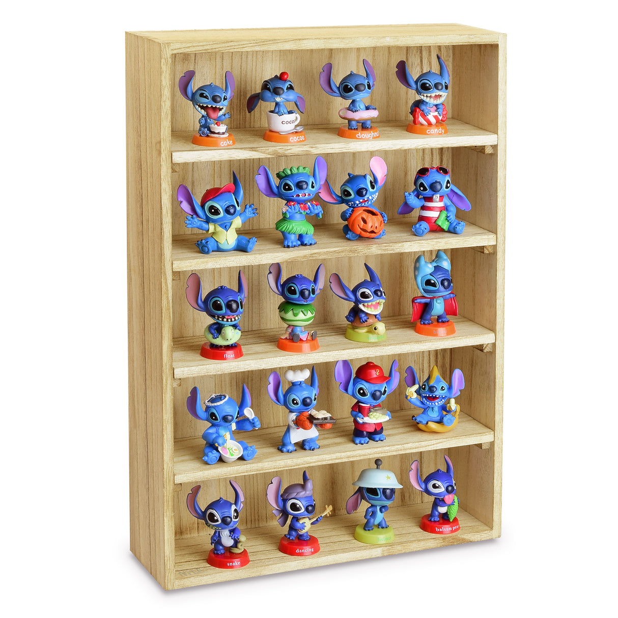#WD5063 Wall-Mounted Freestanding Wooden 5-Shelf Rack