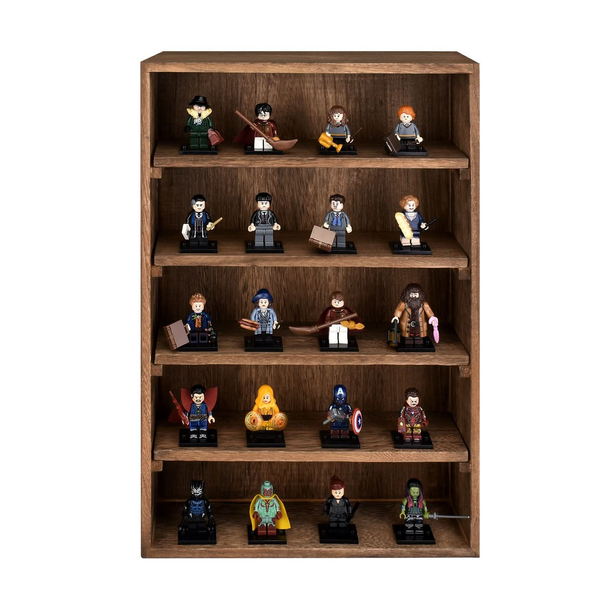 #WD5063 5-Shelf Wall-Mounted Freestanding Wooden display rack