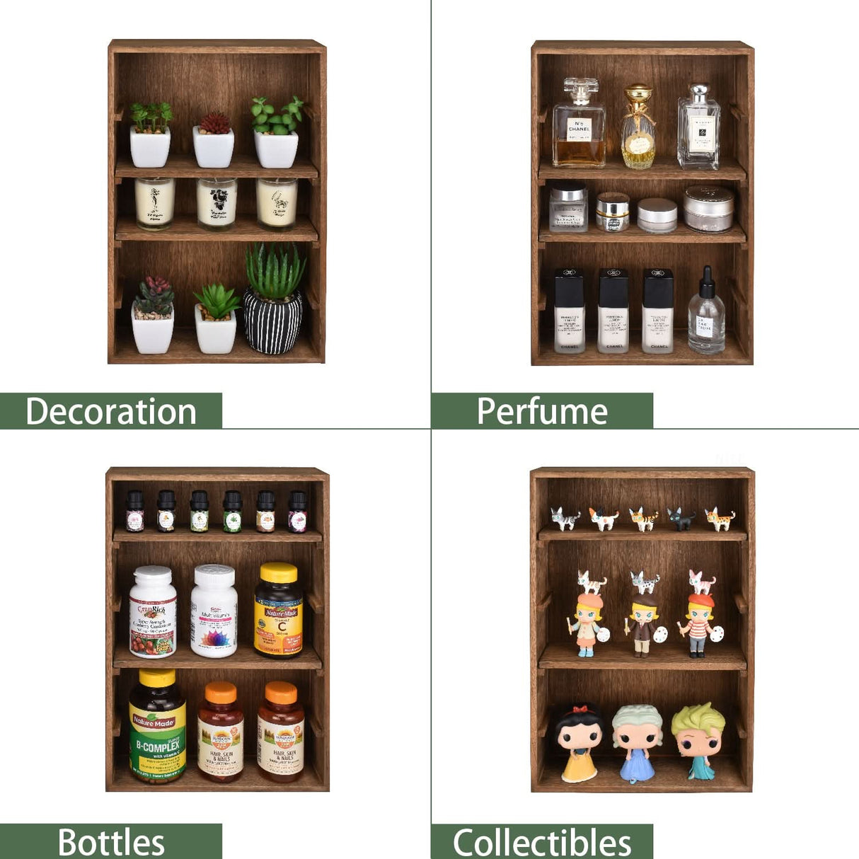 #WD5063 5-Shelf Wall-Mounted Freestanding Wooden display rack