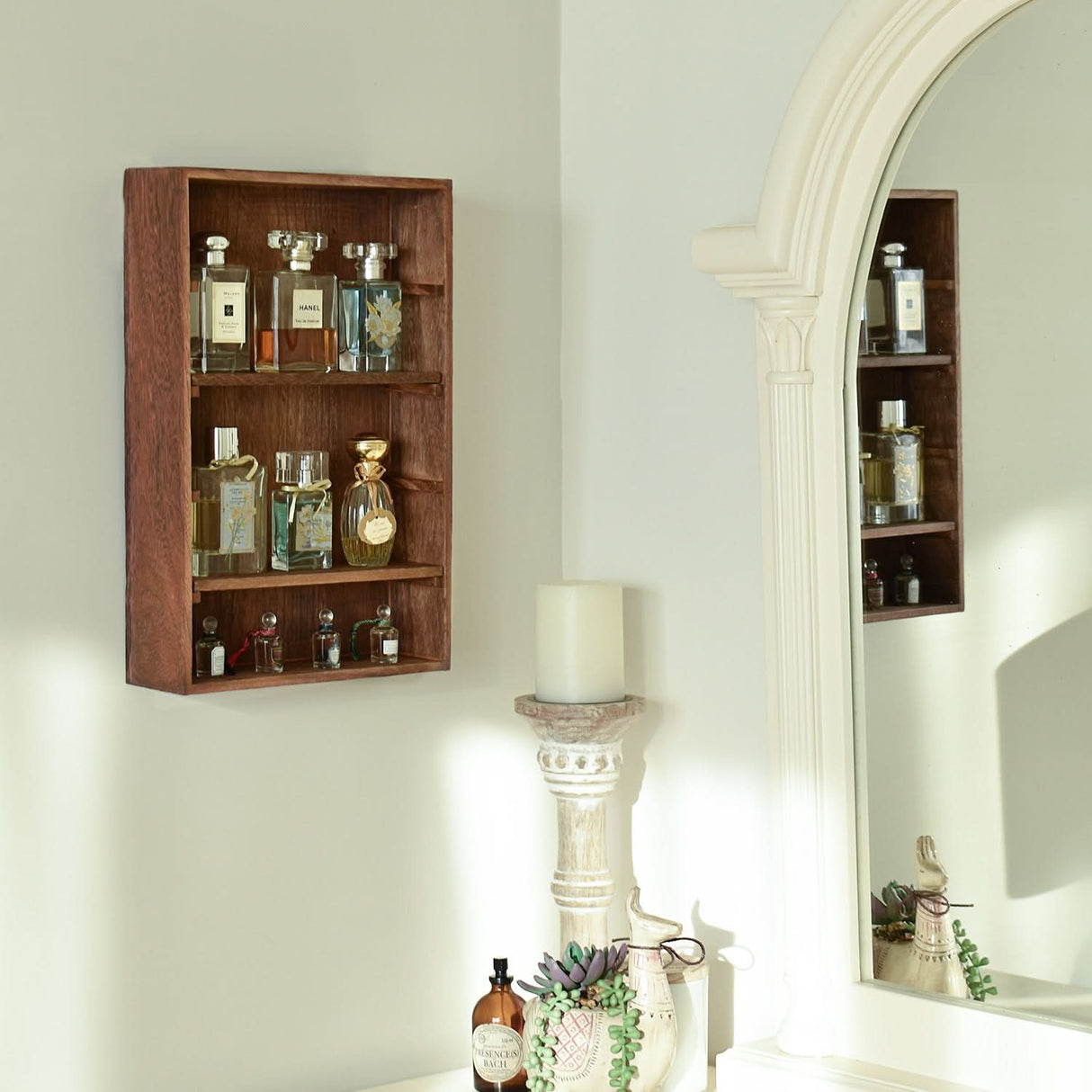 #WD5063 5-Shelf Wall-Mounted Freestanding Wooden display rack