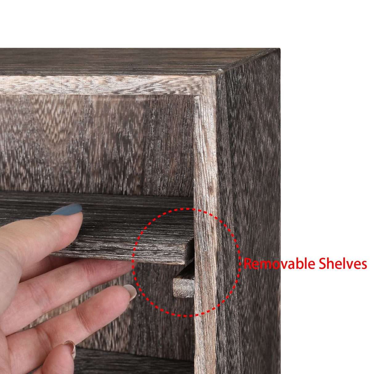 #WD5063 5-Shelf Wall-Mounted Freestanding Wooden display rack