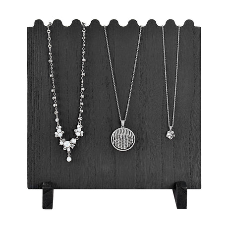 #WD609BK Wooden Plank Jewelry Necklace Display Stand for 8 Necklaces