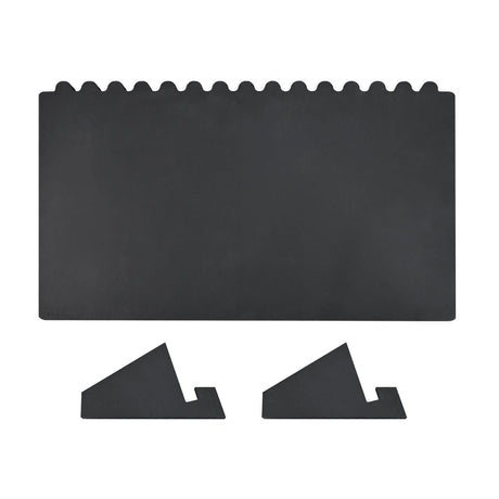 #WD609L-BK Portable Wooden Plank Necklace Display Stand for 15 Necklaces, Black Color