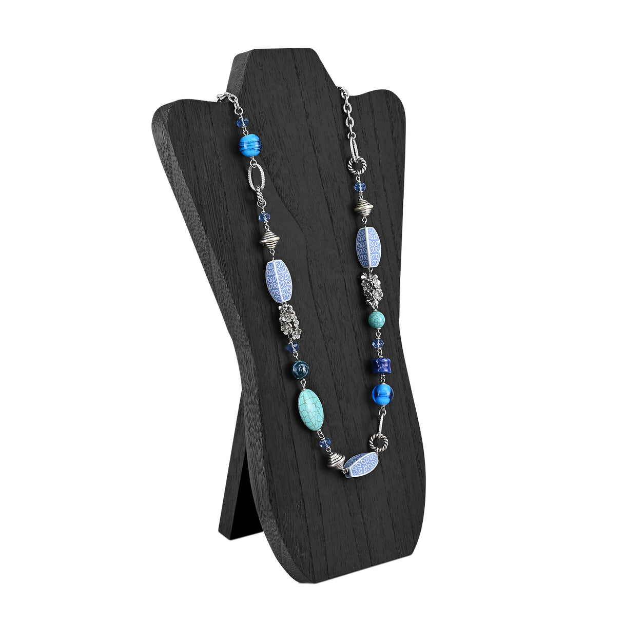 #WD67-3 Foldable Wooden Easel Necklace Display