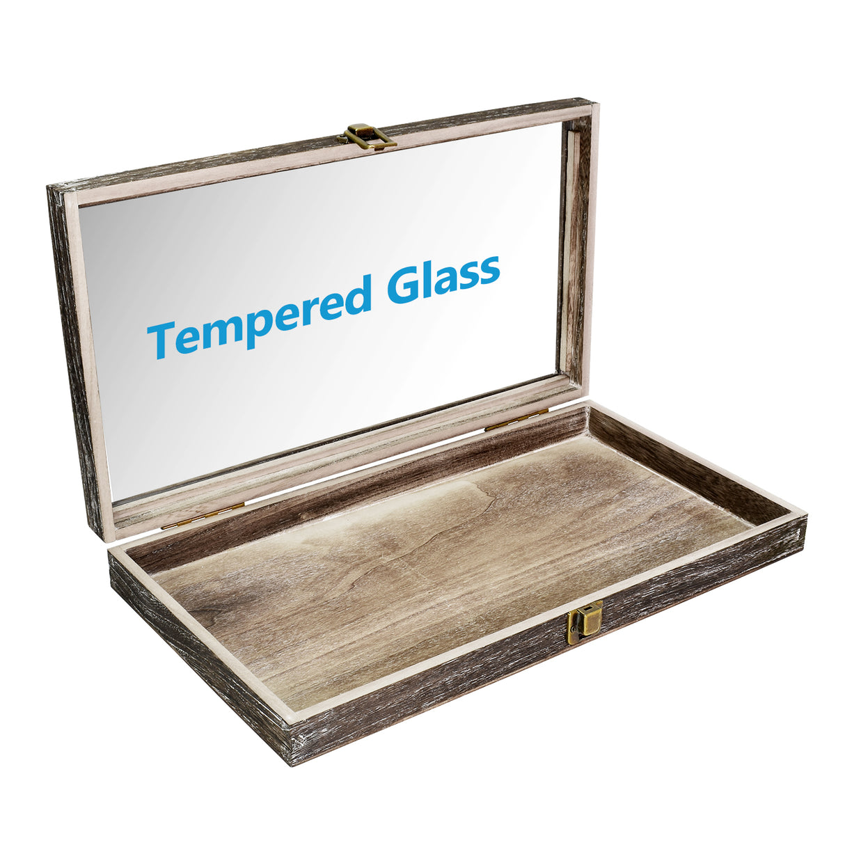 Wooden Jewelry Display Case with Glass Lid-Nile Corp