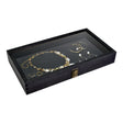Wooden Jewelry Display Case with Glass Lid-Nile Corp