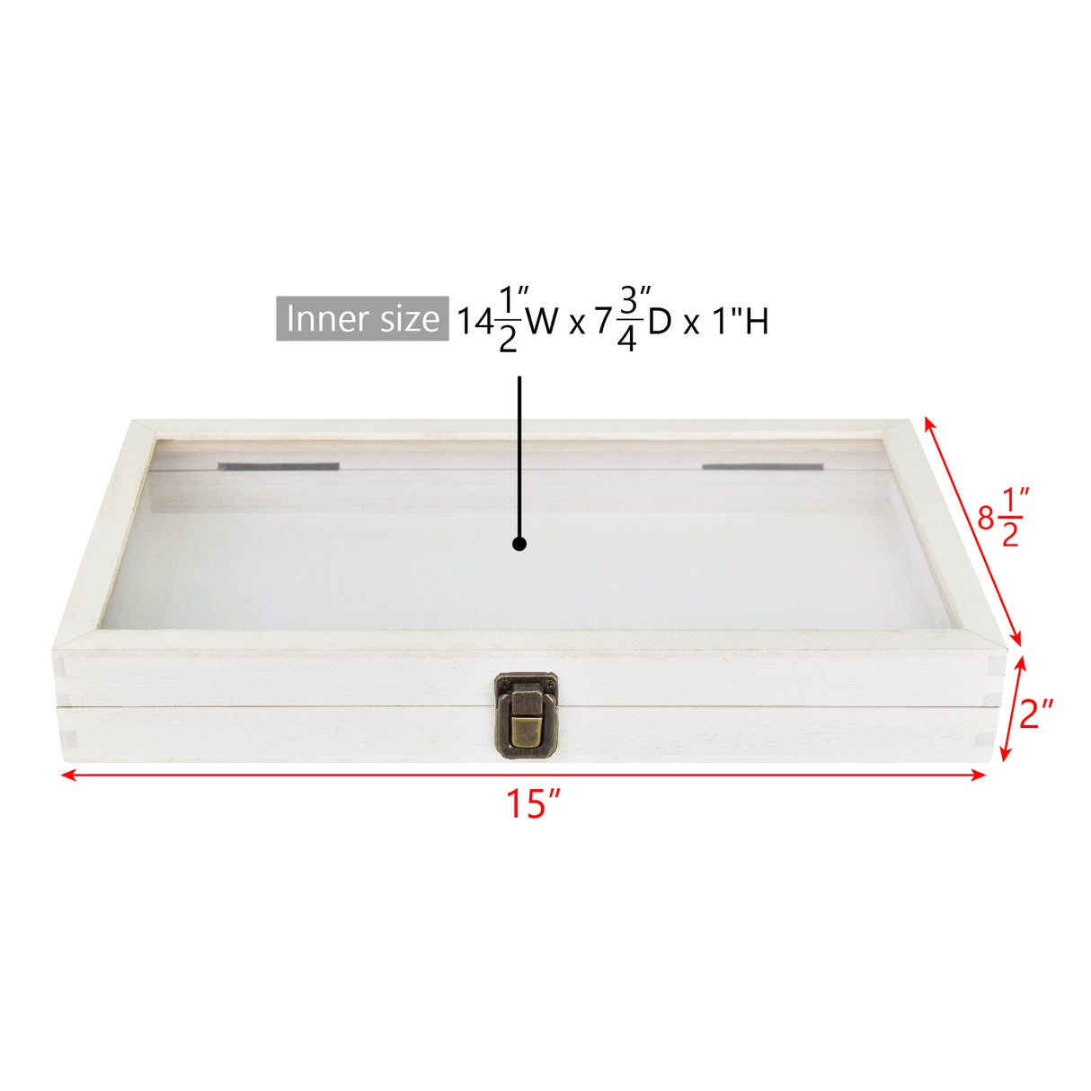 Wooden Jewelry Display Case with Glass Lid-Nile Corp
