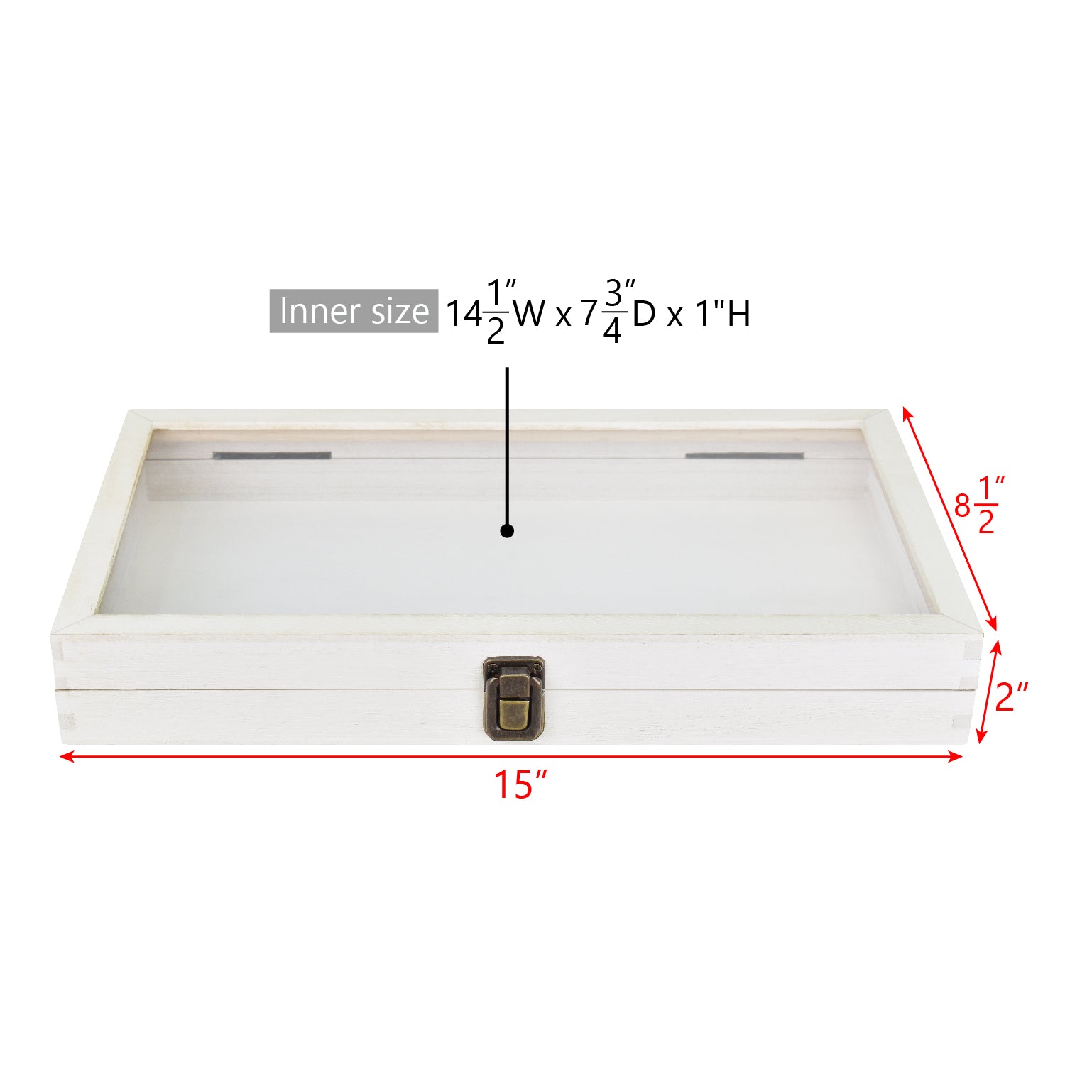 Wooden Jewelry Display Case with Glass Lid-Nile Corp
