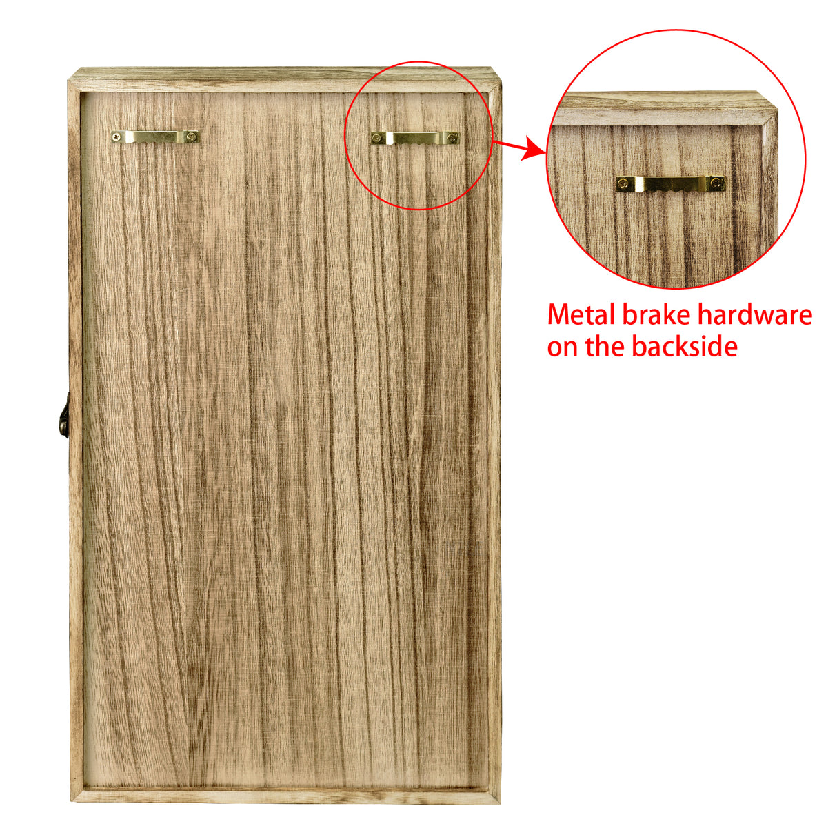#WD8620 Hanging Wooden Display Case Hinged Glass Front Door