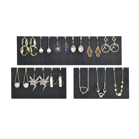 3 Pcs Wooden Earring Display Stand