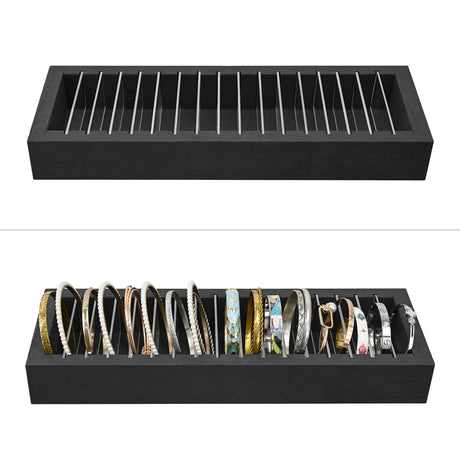 #WDJ3314BK Bracelet And Bangle Holder, Jewelry Display Tray, Bracelet Tray