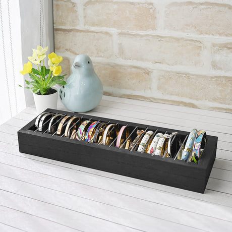 #WDJ3314BK Bracelet And Bangle Holder, Jewelry Display Tray, Bracelet Tray