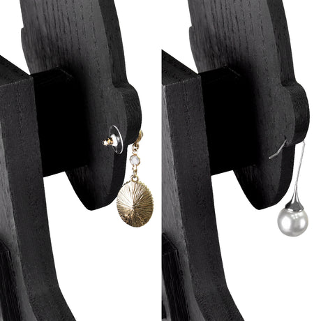 Portable Wooden Mannequin Jewelry Stand, Jewelry Display Organizer for Earrings & Multiple Necklace