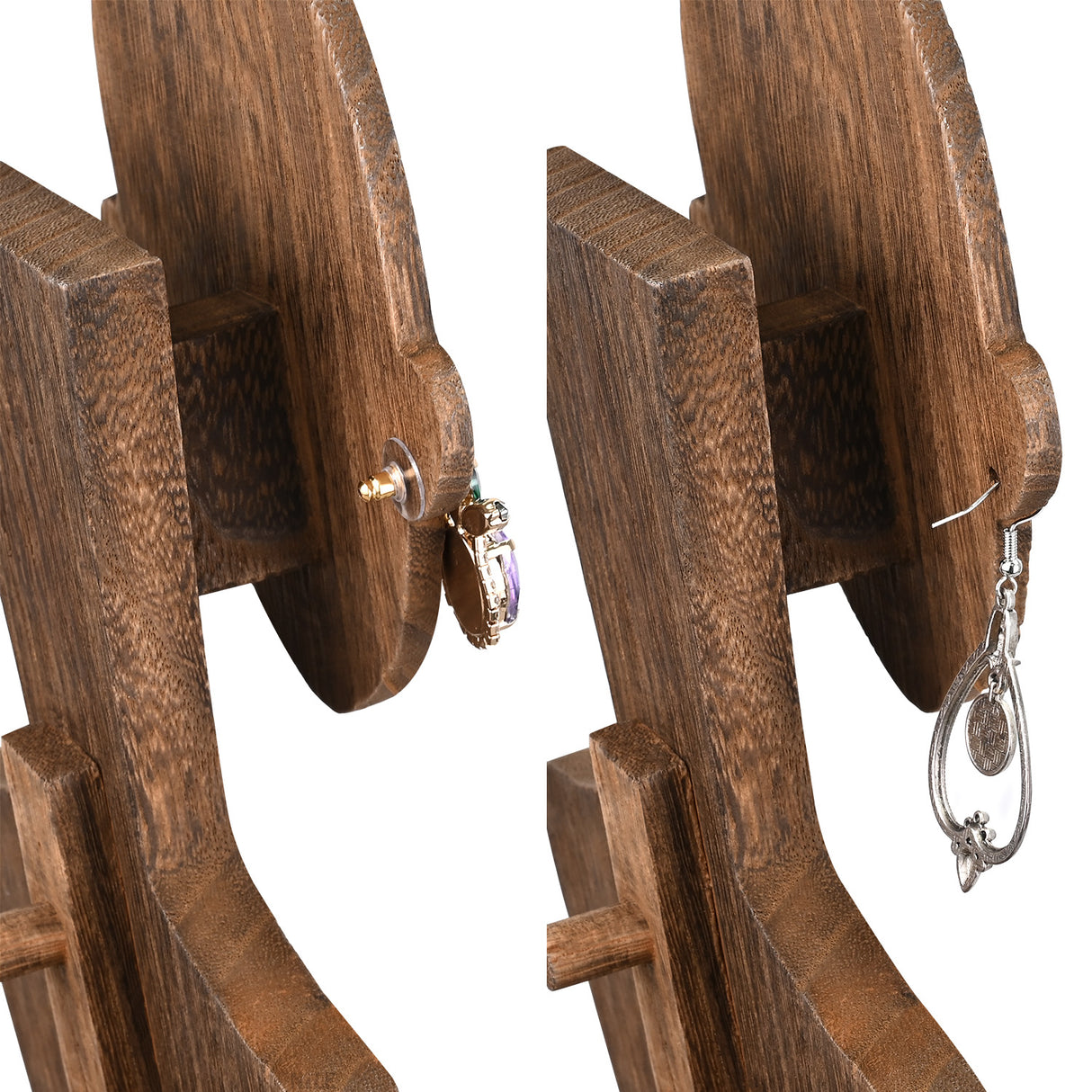 #WDJ5066 Portable Wooden Mannequin Jewelry Stand, Jewelry Display Organizer for Earrings & Multiple Necklace