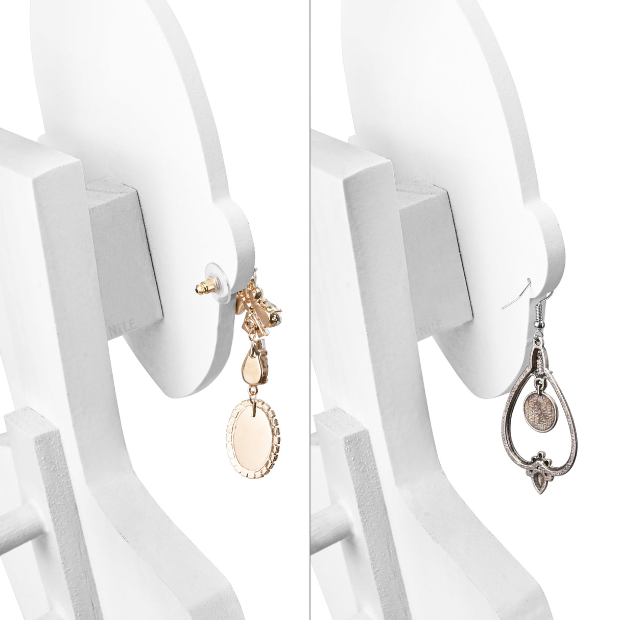 #WDJ5066 Portable Wooden Mannequin Jewelry Stand, Jewelry Display Organizer for Earrings & Multiple Necklace