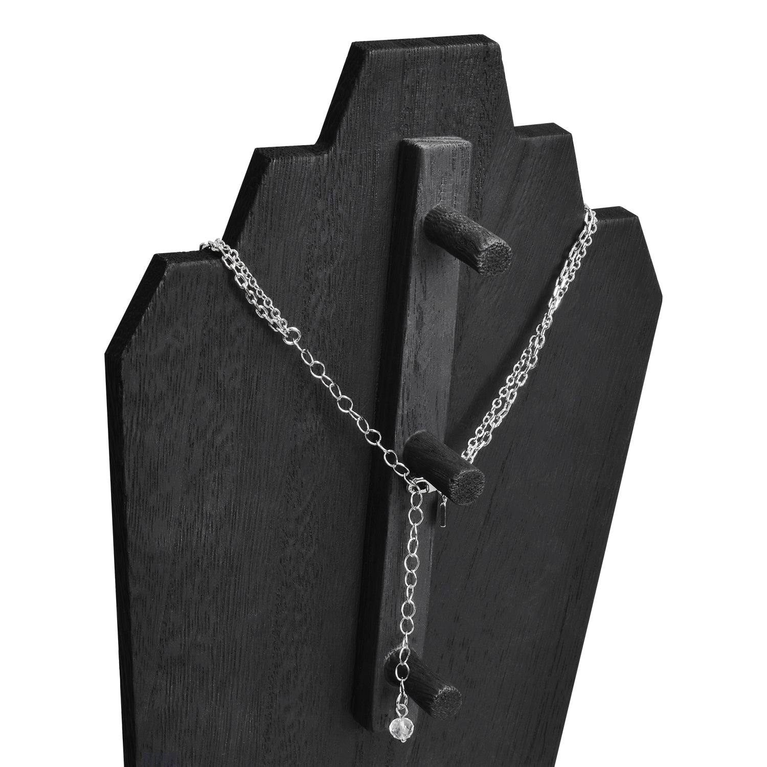 #WDN64 Wooden Necklace Holder Jewelry Display Bust Stand