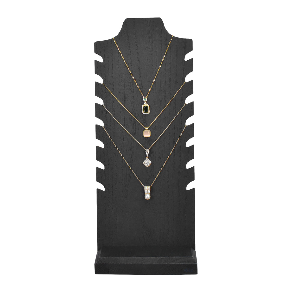 #WDN68X2 Wooden Freestanding Necklace Display Stand