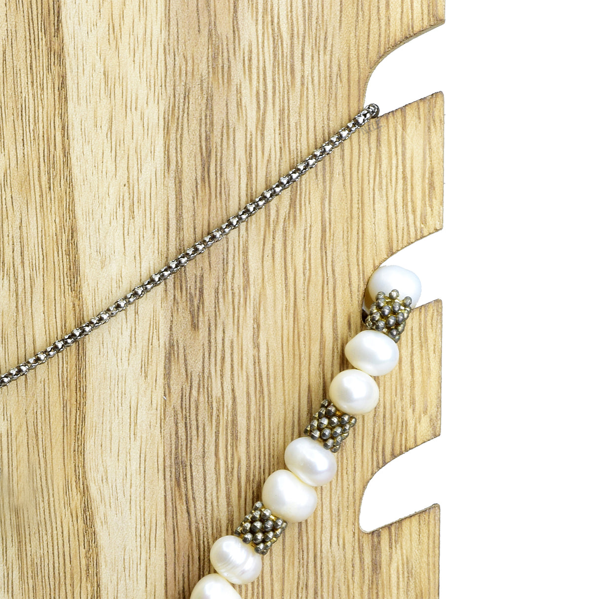 #WDN68X2 Wooden Freestanding Necklace Display Stand