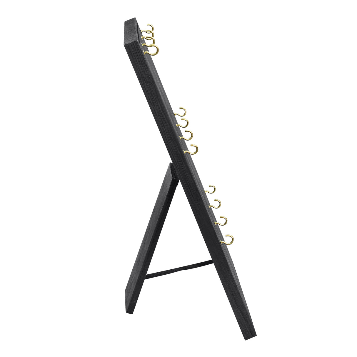 #WDN6810 Wooden Jewelry Display Stand with 12 hooks, Earring Display