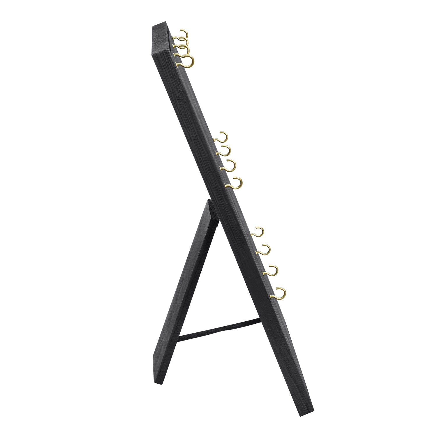 #WDN6810 Wooden Jewelry Display Stand with 12 hooks, Earring Display