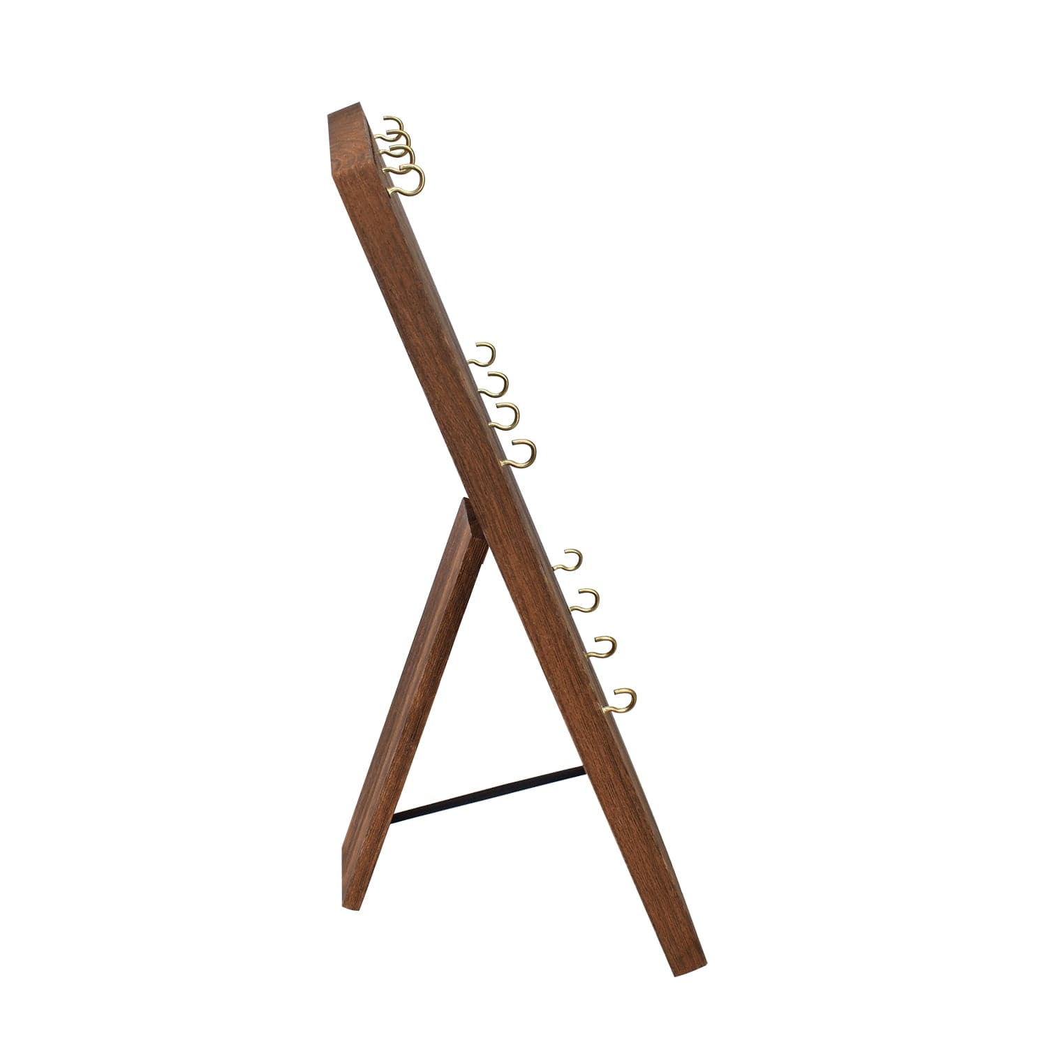 #WDN6810 Wooden Jewelry Display Stand with 12 hooks, Earring Display