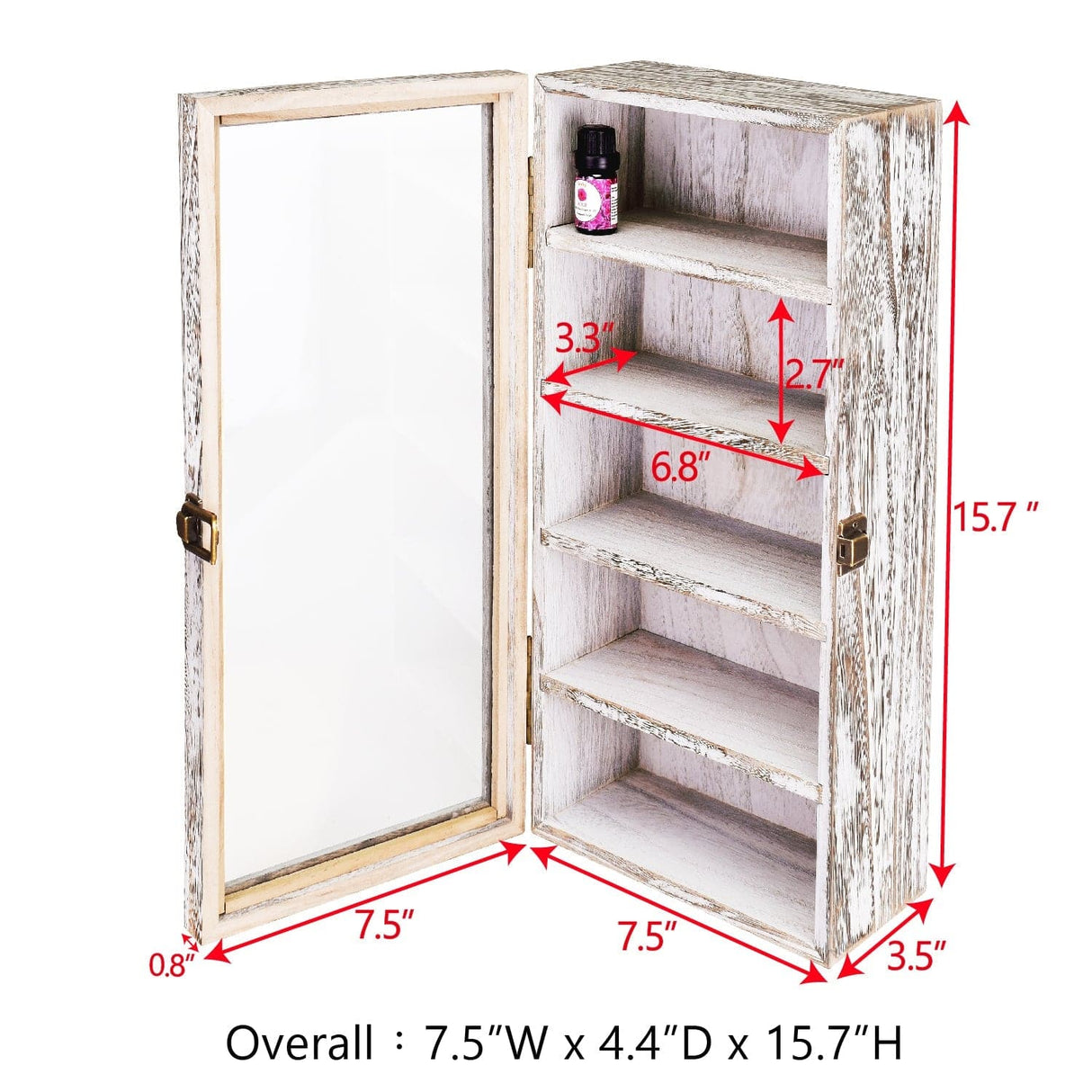 #WDP1319-A 5-Tier Wall Mounted Wooden Display Case