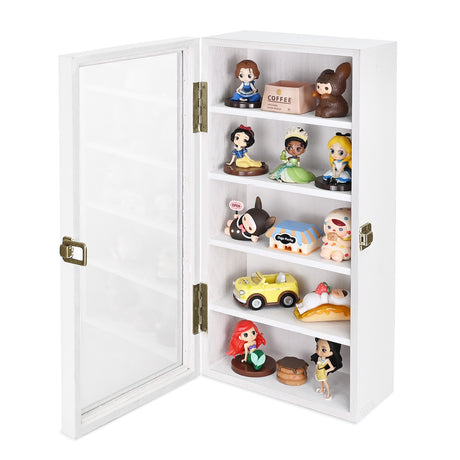 #WDP1319-A 5-Tier Wall Mounted Wooden Display Case