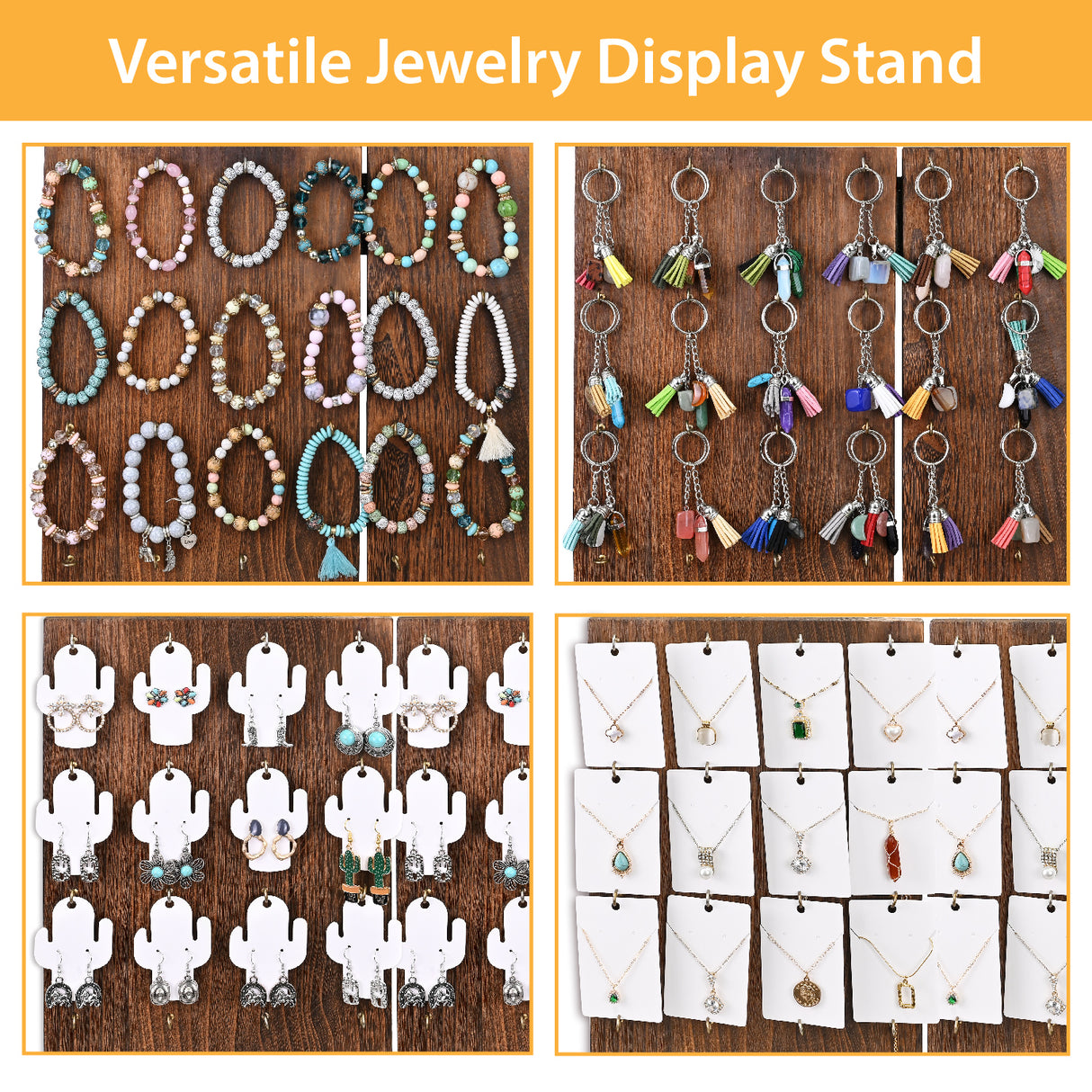 #WDT534 Two-Sided Jewelry Display Stand