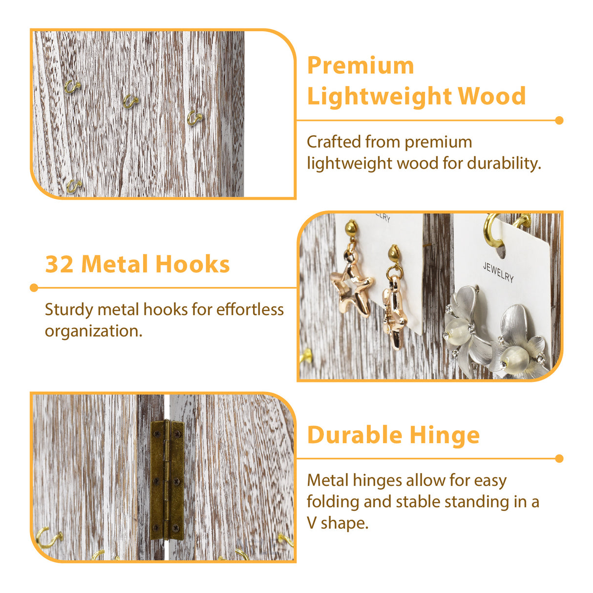 #WDT534 Two-Sided Jewelry Display Stand