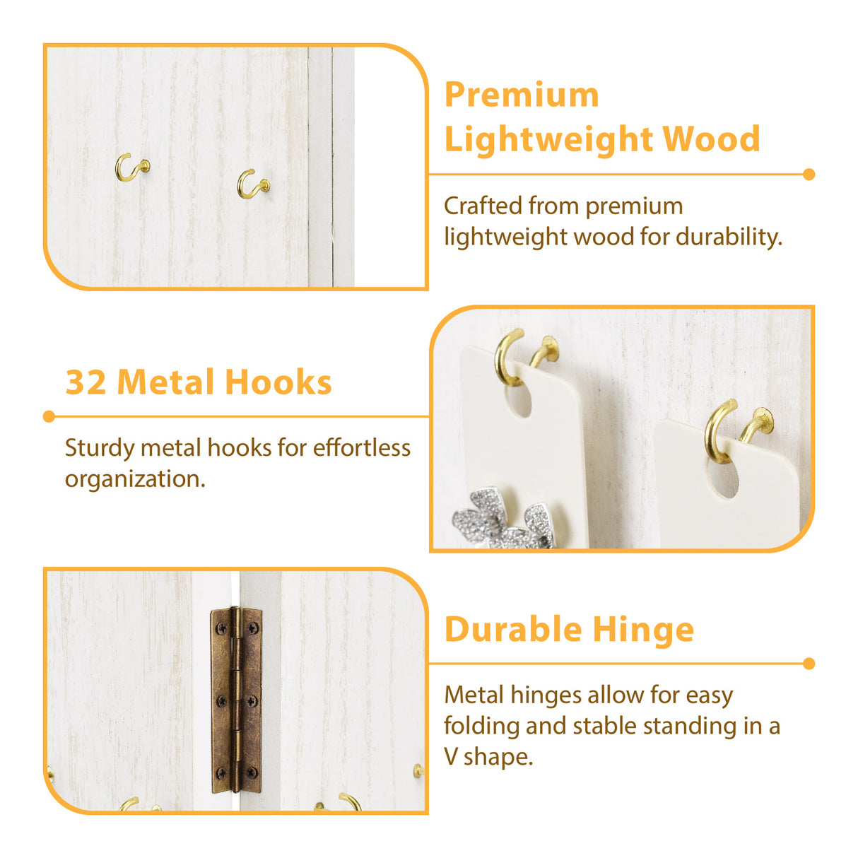 #WDT534 Two-Sided Jewelry Display Stand