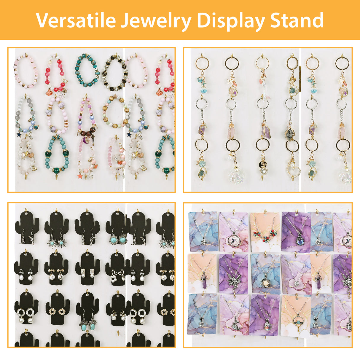 #WDT534 Two-Sided Jewelry Display Stand