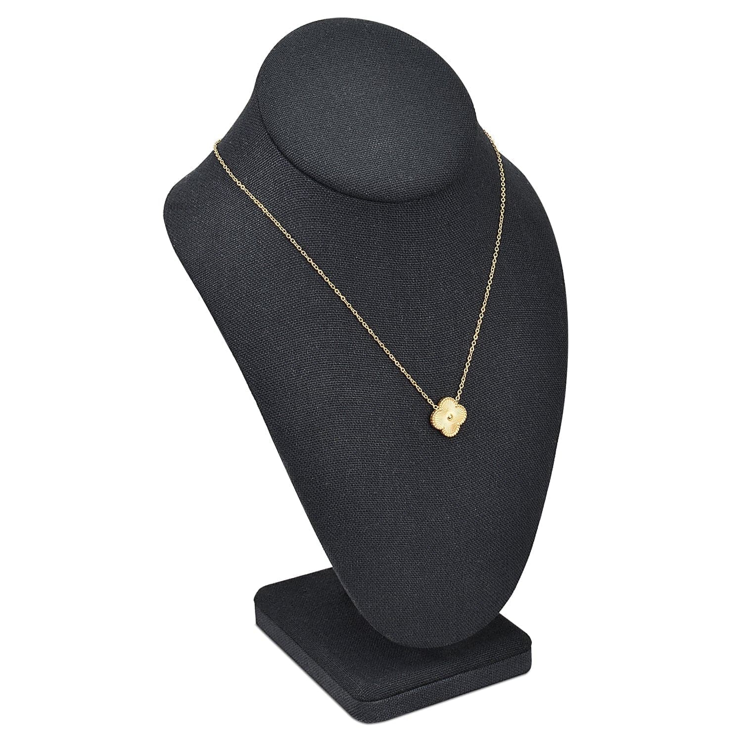 #189-7-LNBK Jewelry Display Bust , Black Linen